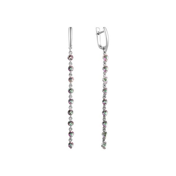 Серьги Мастер Клио - Серебро 925, Кристалл, Фианит (арт. 23С0414Д-020)