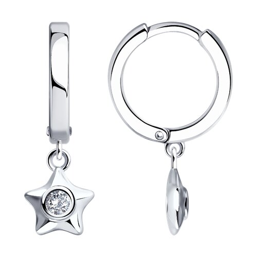 Серьги SOKOLOV - Серебро 925, Фианит (арт. 94026628)