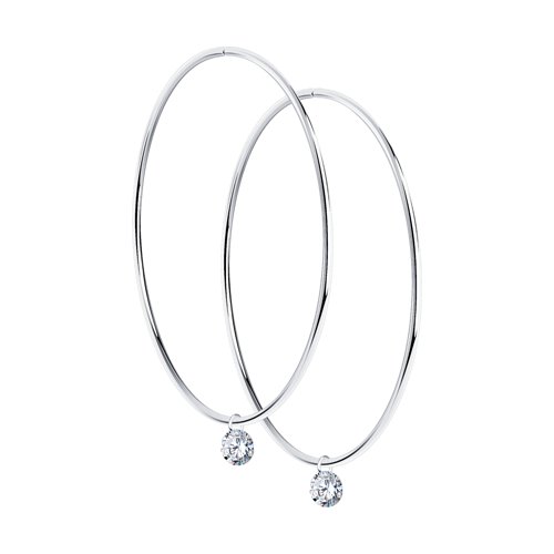 Серьги SOKOLOV - Серебро 925, Фианит (арт. 94024475)