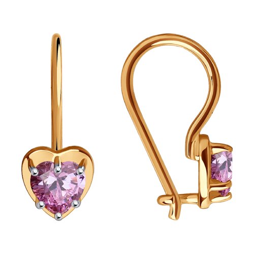 Серьги SOKOLOV - Золото 585, Фианит (арт. 029812)