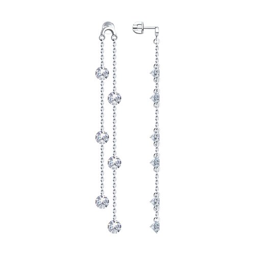 Серьги SOKOLOV - Серебро 925, Фианит (арт. 94023936)