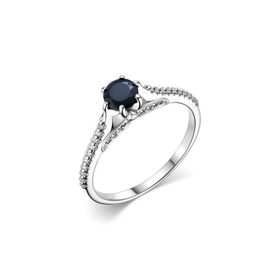 Кольцо Дар - Серебро 925, Сапфир, Фианит (арт. К-5088рс110800)