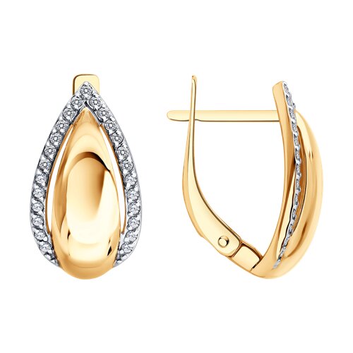 Серьги SOKOLOV - Золото 585, Фианит (арт. 0200949)