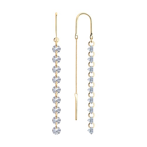 Серьги SOKOLOV - Серебро 925, Фианит (арт. 93021065)