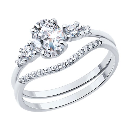 Кольцо SOKOLOV - Серебро 925, Фианит (арт. 94013856)