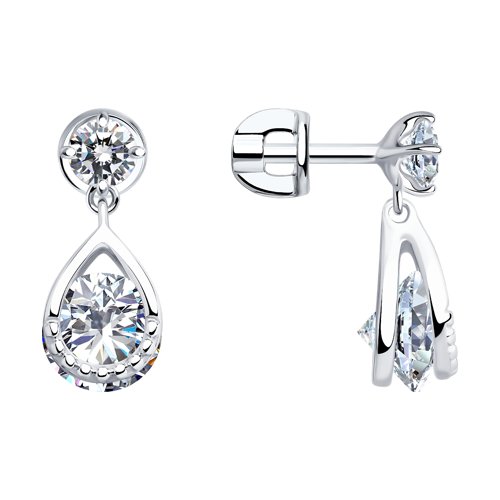 Серьги SOKOLOV - Серебро 925, Фианит (арт. 94023189)