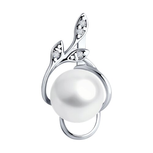 Подвеска SOKOLOV - Серебро 925, Жемчуг культивированный, Фианит (арт. 92030791)