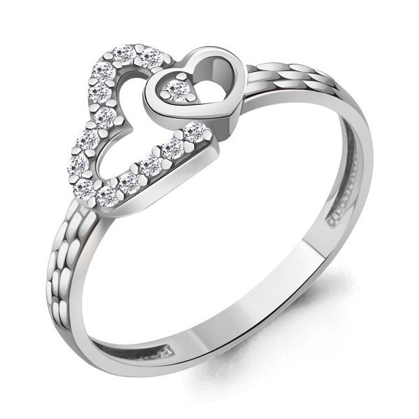 Кольцо Аквамарин - Серебро 925, Фианит (арт. 600803А.5)