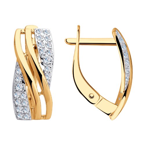 Серьги SOKOLOV - Золото 375, Фианит (арт. 028213-4)