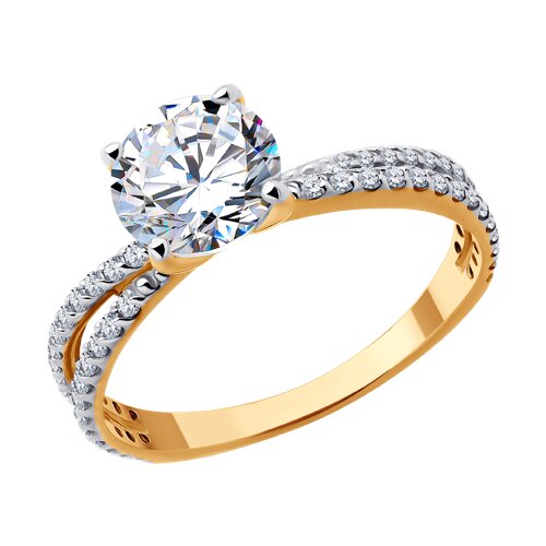 Кольцо SOKOLOV - Золото 585, Фианит (арт. 019509)