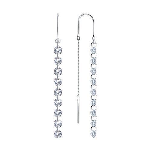 Серьги SOKOLOV - Серебро 925, Фианит (арт. 94023999)