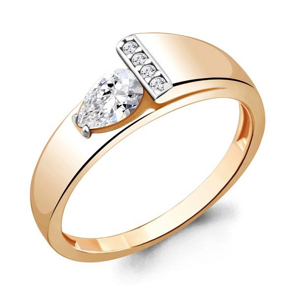 Кольцо Аквамарин - Серебро 925, Фианит (арт. 68786А.6)