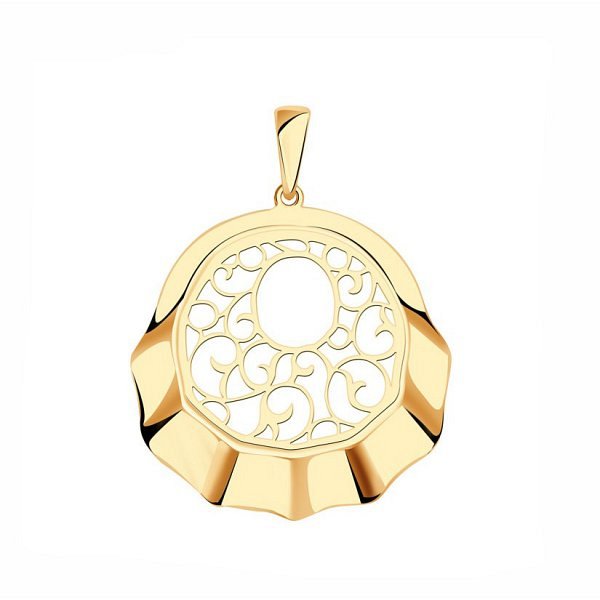 Подвеска Золотые узоры - Золото 585 (арт. 03-2088)