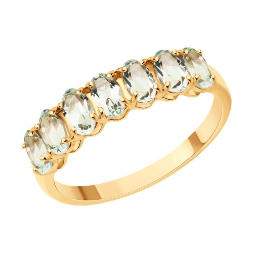 Кольцо SOKOLOV - Серебро 925, Празиолит (арт. 92014499)