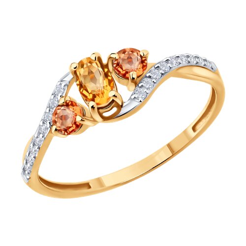 Кольцо SOKOLOV - Золото 585, Сапфир, Топаз (арт. 71-00352)