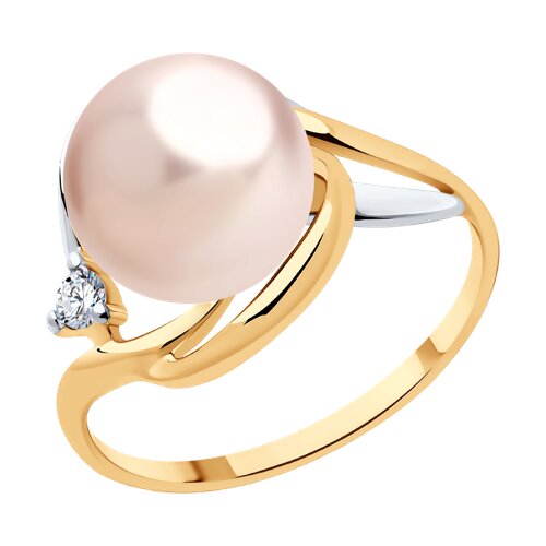 Кольцо Diamant - Серебро 925, Жемчуг культивированный, Фианит (арт. 93-310-01925-1)