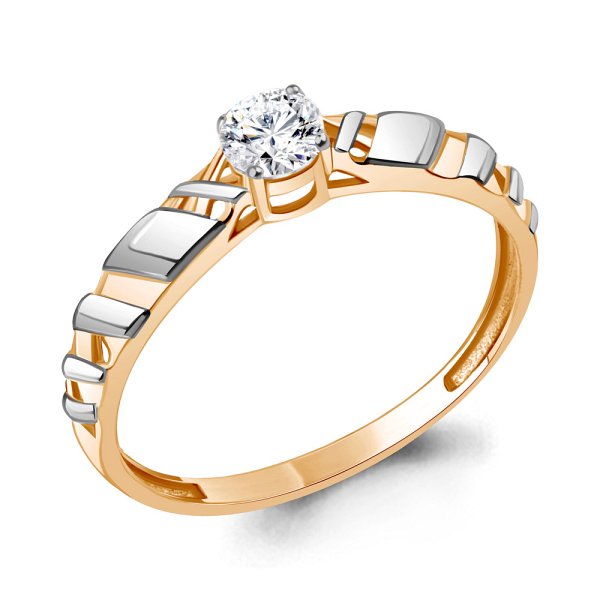 Кольцо Аквамарин - Серебро 925, Фианит (арт. 663881.6)