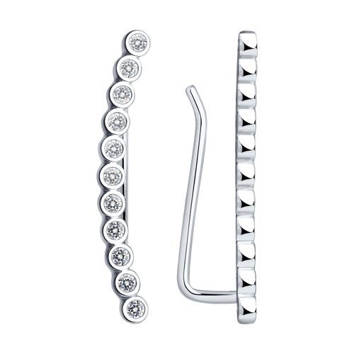 Серьги SOKOLOV - Серебро 925, Фианит (арт. 94021769)