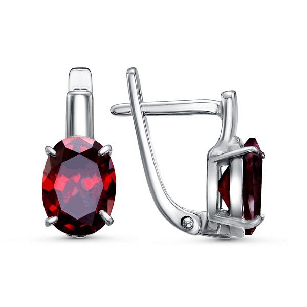 Серьги Красная пресня - Серебро 925, Фианит (арт. 33814974Пл18)