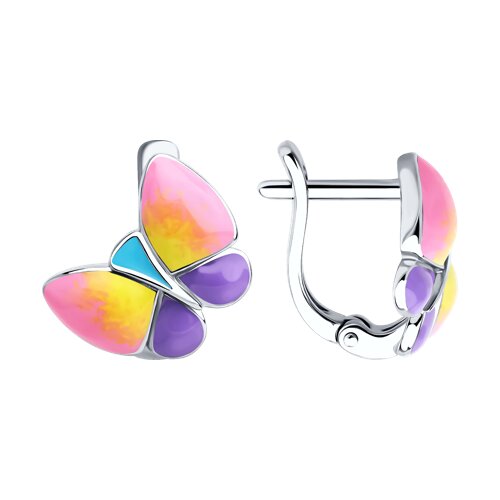 Серьги SOKOLOV - Серебро 925, Эмаль (арт. 94026858)