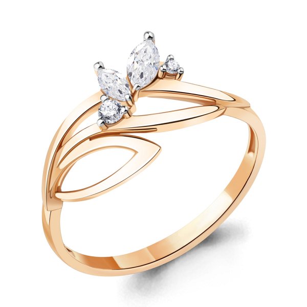 Кольцо Аквамарин - Серебро 925, Фианит (арт. 67856А.6)