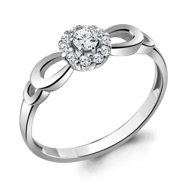 Кольцо Аквамарин - Серебро 925, Фианит (арт. 68813А.5)