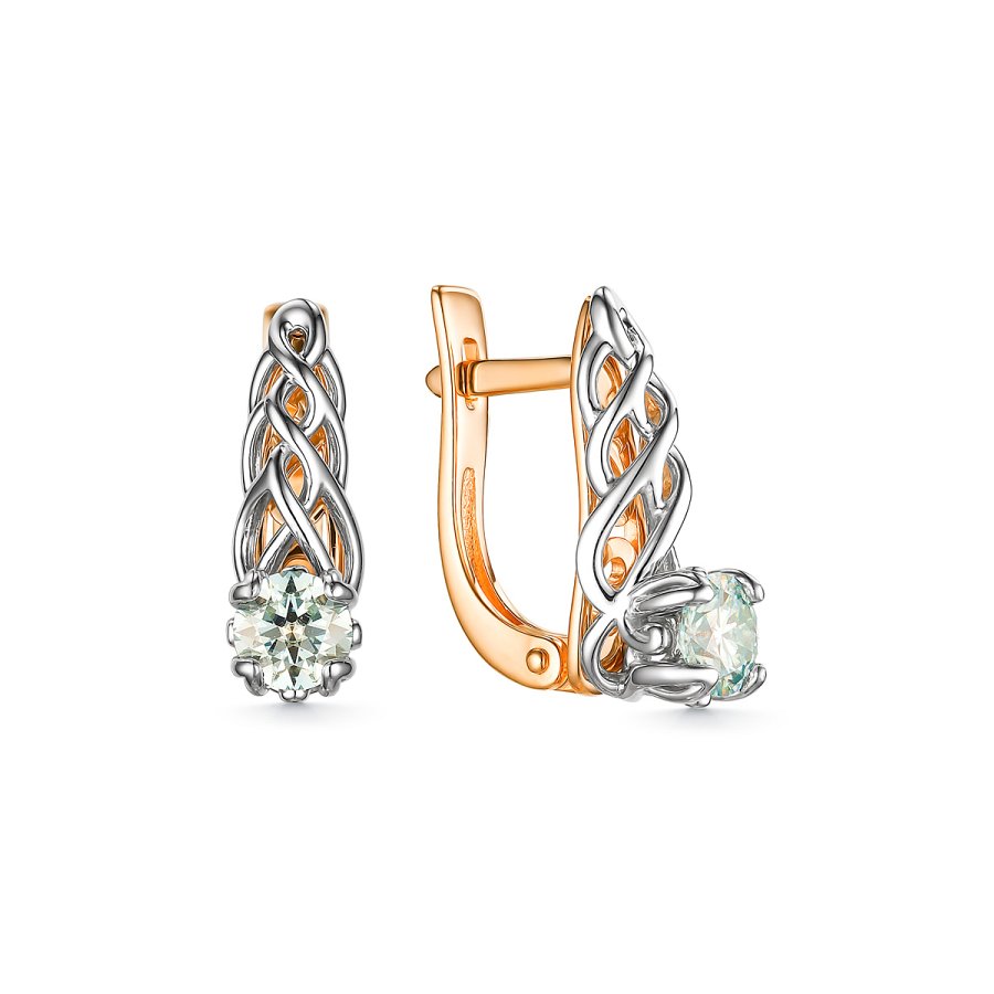 Серьги Дар - Серебро 925, Синтетический муассанит (арт. С-3961зрс16139)