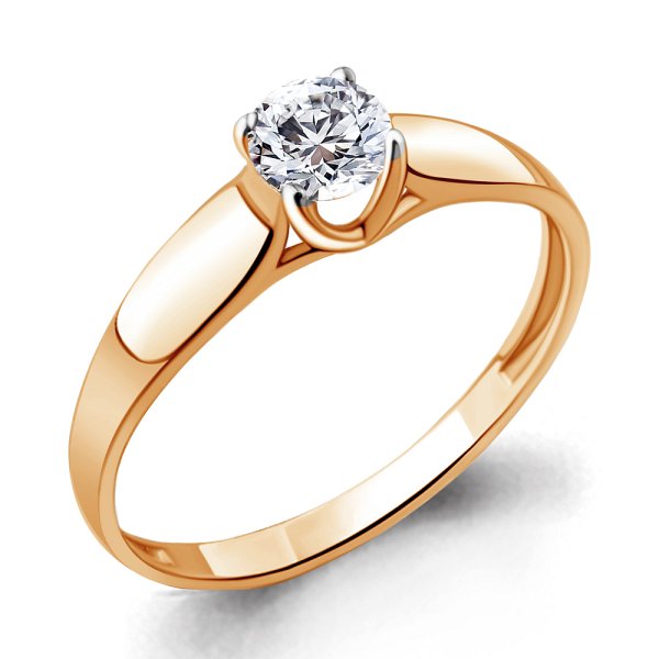 Кольцо Аквамарин - Серебро 925, Фианит (арт. 663651А.6)