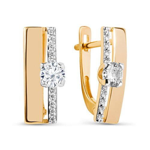 Серьги ЮФ Династия - Золото 375, Фианит (арт. 020272-5102)