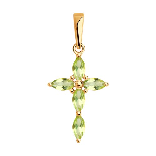 Подвеска Diamant - Золото 585, Хризолит (арт. 51-330-02326-4)