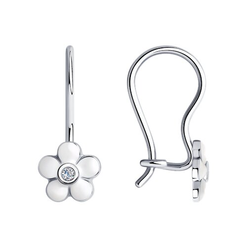 Серьги SOKOLOV - Серебро 925, Фианит, Эмаль (арт. 94021966)