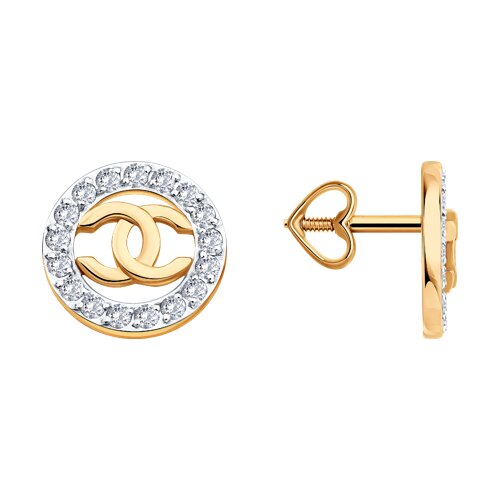 Серьги Diamant - Золото 585, Фианит (арт. 51-122-02979-1)