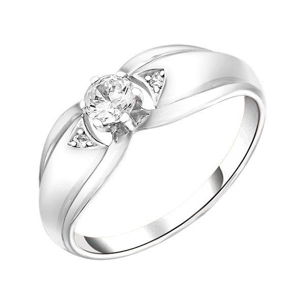 Кольцо Золотые узоры - Серебро 925, Фианит (арт. 90-01-6448-01)