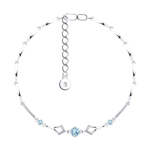 Браслет SOKOLOV - Серебро 925, Топаз, Фианит (арт. 92050097)