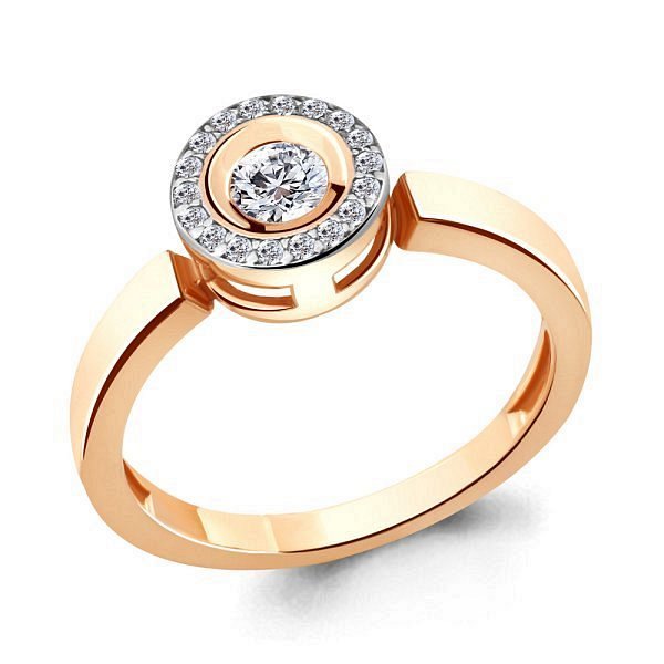 Кольцо Аквамарин - Серебро 925, Фианит (арт. 68478А.6)