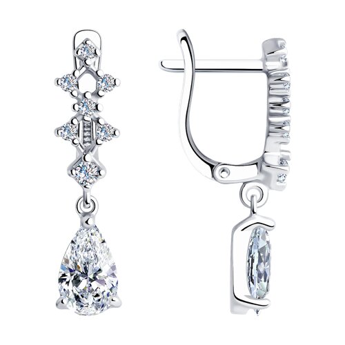 Серьги SOKOLOV - Серебро 925, Фианит (арт. 94026485)