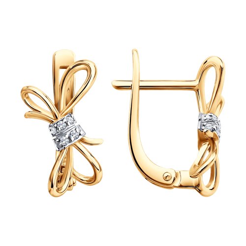 Серьги SOKOLOV - Золото 585, Фианит (арт. 0200915)