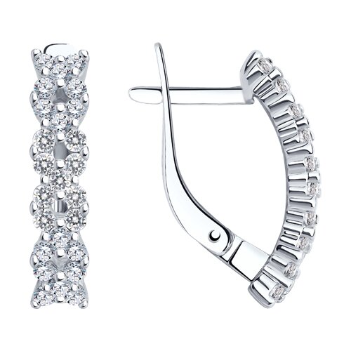 Серьги SOKOLOV - Серебро 925, Фианит (арт. 94022398)