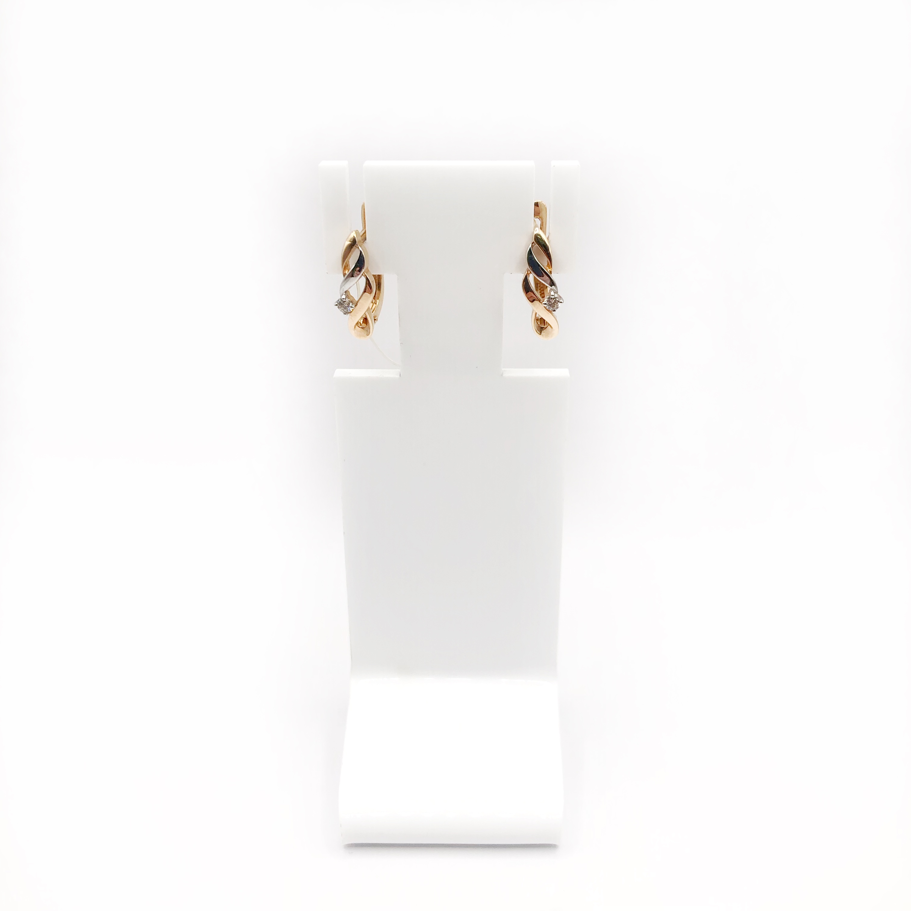 Серьги Klondike - Золото 585, Бриллиант (арт. 02-01157-01-001-01-01)