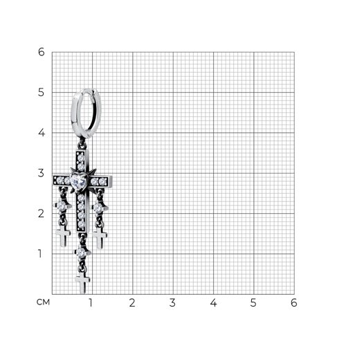 Серьга Diamant - Серебро 925, Фианит (арт. 95-127-02422-1)