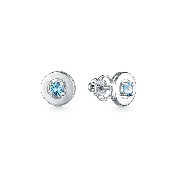 Серьги Дар - Серебро 925, Синтетический муассанит (арт. С-3906рс1673)