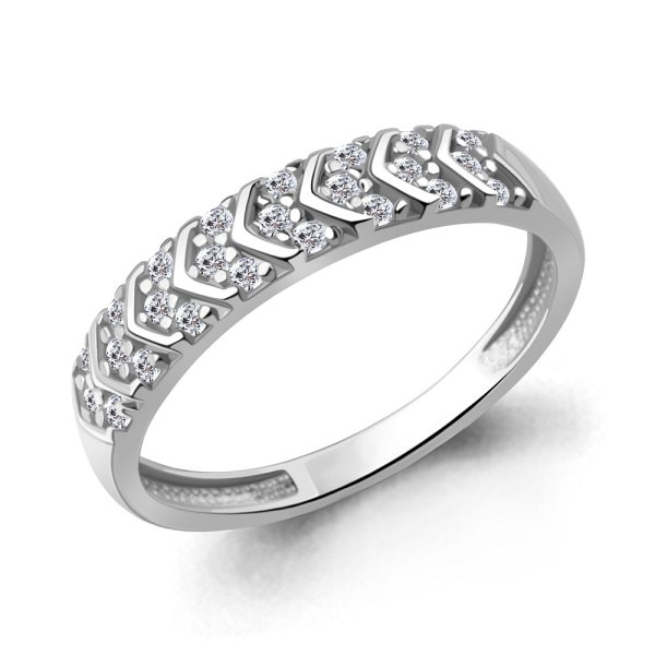 Кольцо Аквамарин - Серебро 925, Фианит (арт. 600720А.5)