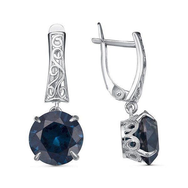 Серьги Красная пресня - Серебро 925, Фианит (арт. 3377798Д14)