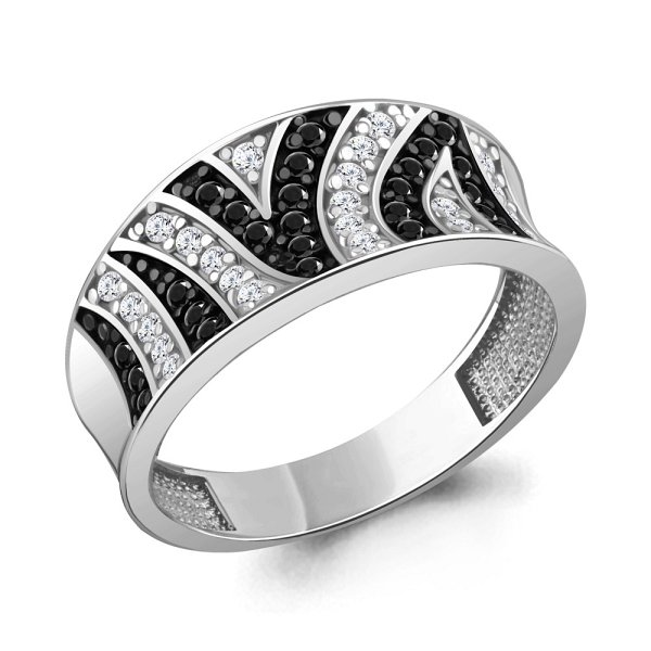 Кольцо Аквамарин - Серебро 925, Фианит (арт. 600546АЧ.5)