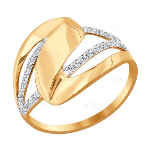 Кольцо SOKOLOV - Золото 585, Фианит (арт. 016769)