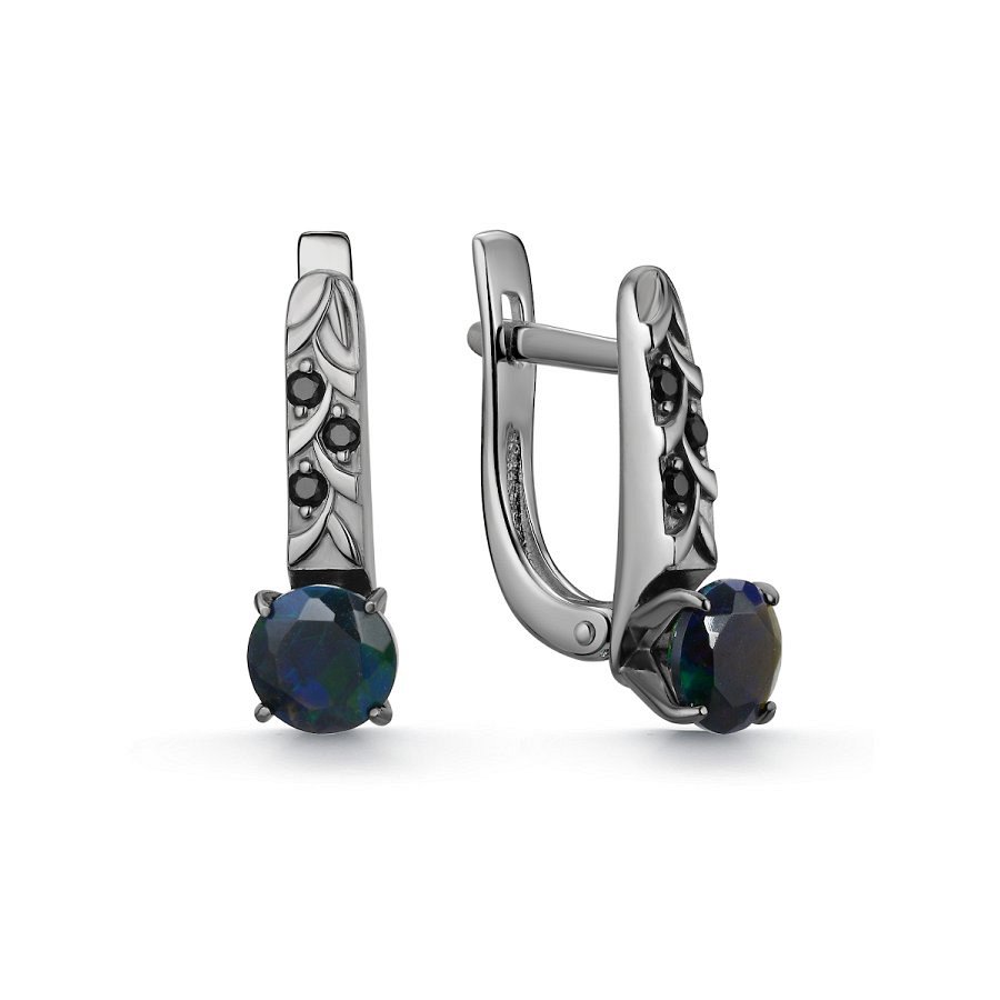 Серьги Дар - Серебро 925, Опал, Фианит (арт. С-5143чрс11716216)