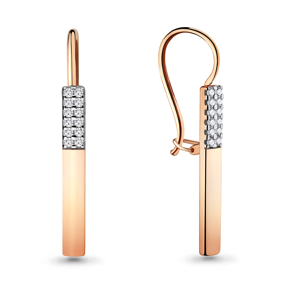 Серьги Аквамарин - Серебро 925, Фианит (арт. 46700А.6)