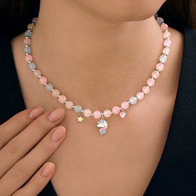 Колье SOKOLOV - Серебро 925, Кварц, Фианит (арт. 83070066)