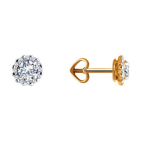 Серьги Diamant - Золото 585, Фианит (арт. 51-122-02211-1)