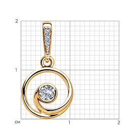 Подвеска SOKOLOV - Серебро 925, Фианит (арт. 93030397)